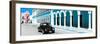 ¡Viva Mexico! Panoramic Collection - Black VW Beetle and Blue Architecture-Philippe Hugonnard-Framed Photographic Print