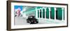 ¡Viva Mexico! Panoramic Collection - Black VW Beetle and Coral Green Architecture-Philippe Hugonnard-Framed Photographic Print