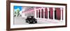 ¡Viva Mexico! Panoramic Collection - Black VW Beetle and Light Pink Architecture-Philippe Hugonnard-Framed Photographic Print