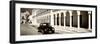 ¡Viva Mexico! Panoramic Collection - Black VW Beetle and Mexican Architecture Sepia-Philippe Hugonnard-Framed Photographic Print