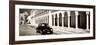 ¡Viva Mexico! Panoramic Collection - Black VW Beetle and Mexican Architecture Sepia-Philippe Hugonnard-Framed Photographic Print