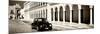 ¡Viva Mexico! Panoramic Collection - Black VW Beetle and Mexican Architecture Sepia-Philippe Hugonnard-Mounted Photographic Print