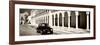 ¡Viva Mexico! Panoramic Collection - Black VW Beetle and Mexican Architecture Sepia-Philippe Hugonnard-Framed Photographic Print