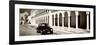 ¡Viva Mexico! Panoramic Collection - Black VW Beetle and Mexican Architecture Sepia-Philippe Hugonnard-Framed Photographic Print