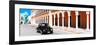 ¡Viva Mexico! Panoramic Collection - Black VW Beetle and Orange Architecture-Philippe Hugonnard-Framed Photographic Print