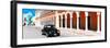 ¡Viva Mexico! Panoramic Collection - Black VW Beetle and Orange Architecture-Philippe Hugonnard-Framed Premium Photographic Print