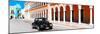 ¡Viva Mexico! Panoramic Collection - Black VW Beetle and Orange Architecture-Philippe Hugonnard-Mounted Premium Photographic Print