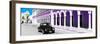 ¡Viva Mexico! Panoramic Collection - Black VW Beetle and Plum Architecture-Philippe Hugonnard-Framed Photographic Print