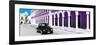 ¡Viva Mexico! Panoramic Collection - Black VW Beetle and Plum Architecture-Philippe Hugonnard-Framed Photographic Print