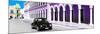 ¡Viva Mexico! Panoramic Collection - Black VW Beetle and Plum Architecture-Philippe Hugonnard-Mounted Photographic Print