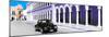 ¡Viva Mexico! Panoramic Collection - Black VW Beetle and Purple Architecture-Philippe Hugonnard-Mounted Photographic Print