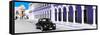 ¡Viva Mexico! Panoramic Collection - Black VW Beetle and Purple Architecture-Philippe Hugonnard-Framed Stretched Canvas
