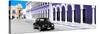 ¡Viva Mexico! Panoramic Collection - Black VW Beetle and Purple Architecture-Philippe Hugonnard-Stretched Canvas