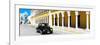 ¡Viva Mexico! Panoramic Collection - Black VW Beetle and Yellow Architecture-Philippe Hugonnard-Framed Photographic Print