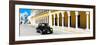 ¡Viva Mexico! Panoramic Collection - Black VW Beetle and Yellow Architecture-Philippe Hugonnard-Framed Photographic Print