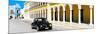 ¡Viva Mexico! Panoramic Collection - Black VW Beetle and Yellow Architecture-Philippe Hugonnard-Mounted Photographic Print