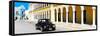 ¡Viva Mexico! Panoramic Collection - Black VW Beetle and Yellow Architecture-Philippe Hugonnard-Framed Stretched Canvas