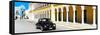 ¡Viva Mexico! Panoramic Collection - Black VW Beetle and Yellow Architecture-Philippe Hugonnard-Framed Stretched Canvas