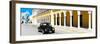 ¡Viva Mexico! Panoramic Collection - Black VW Beetle and Yellow Architecture-Philippe Hugonnard-Framed Photographic Print