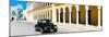 ¡Viva Mexico! Panoramic Collection - Black VW Beetle and Yellow Architecture-Philippe Hugonnard-Mounted Photographic Print