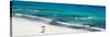 ¡Viva Mexico! Panoramic Collection - Blue Ocean and White Beach - Cancun-Philippe Hugonnard-Stretched Canvas
