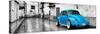 ¡Viva Mexico! Panoramic Collection - Blue VW Beetle Car in San Cristobal de Las Casas-Philippe Hugonnard-Stretched Canvas