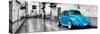 ¡Viva Mexico! Panoramic Collection - Blue VW Beetle Car in San Cristobal de Las Casas-Philippe Hugonnard-Stretched Canvas