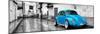 ¡Viva Mexico! Panoramic Collection - Blue VW Beetle Car in San Cristobal de Las Casas-Philippe Hugonnard-Mounted Premium Photographic Print