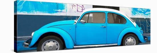 ¡Viva Mexico! Panoramic Collection - Blue VW Beetle-Philippe Hugonnard-Stretched Canvas