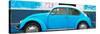 ¡Viva Mexico! Panoramic Collection - Blue VW Beetle-Philippe Hugonnard-Stretched Canvas