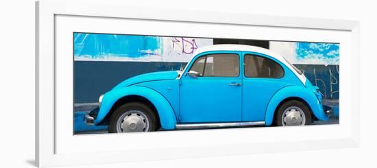 ¡Viva Mexico! Panoramic Collection - Blue VW Beetle-Philippe Hugonnard-Framed Photographic Print