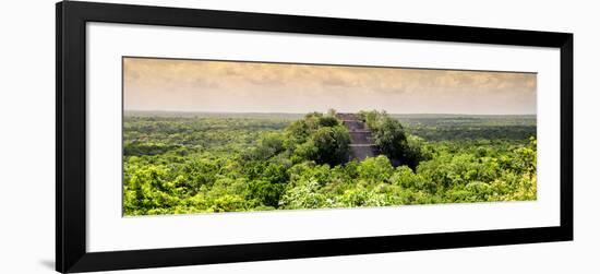 ¡Viva Mexico! Panoramic Collection - Calakmul in the Mexican Jungle at Sunset-Philippe Hugonnard-Framed Photographic Print