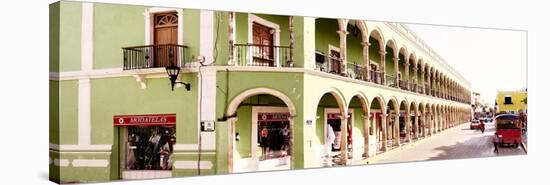 ¡Viva Mexico! Panoramic Collection - Campeche Architecture V-Philippe Hugonnard-Stretched Canvas