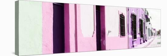 ¡Viva Mexico! Panoramic Collection - Campeche Colorful Street II-Philippe Hugonnard-Stretched Canvas