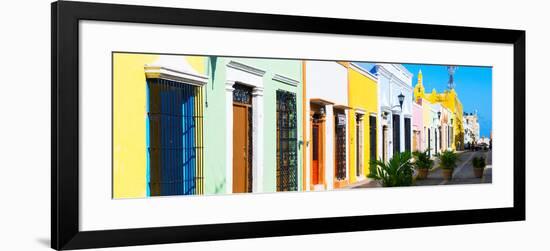 ¡Viva Mexico! Panoramic Collection - Campeche Colorful Street IV-Philippe Hugonnard-Framed Photographic Print