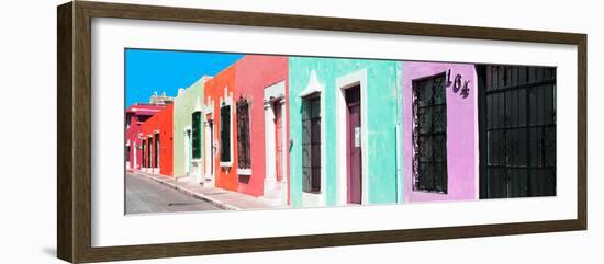 ¡Viva Mexico! Panoramic Collection - Campeche Colorful Street VI-Philippe Hugonnard-Framed Photographic Print