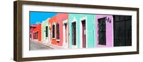 ¡Viva Mexico! Panoramic Collection - Campeche Colorful Street VI-Philippe Hugonnard-Framed Photographic Print