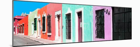 ¡Viva Mexico! Panoramic Collection - Campeche Colorful Street VI-Philippe Hugonnard-Mounted Photographic Print