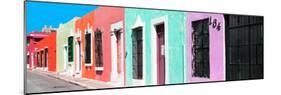 ¡Viva Mexico! Panoramic Collection - Campeche Colorful Street VI-Philippe Hugonnard-Mounted Photographic Print