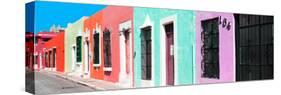 ¡Viva Mexico! Panoramic Collection - Campeche Colorful Street VI-Philippe Hugonnard-Stretched Canvas