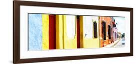 ¡Viva Mexico! Panoramic Collection - Campeche Colorful Street-Philippe Hugonnard-Framed Photographic Print