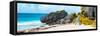 ¡Viva Mexico! Panoramic Collection - Caribbean Coastline in Tulum II-Philippe Hugonnard-Framed Stretched Canvas