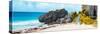 ¡Viva Mexico! Panoramic Collection - Caribbean Coastline in Tulum II-Philippe Hugonnard-Stretched Canvas