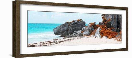 ¡Viva Mexico! Panoramic Collection - Caribbean Coastline in Tulum III-Philippe Hugonnard-Framed Photographic Print