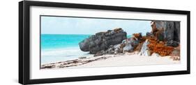 ¡Viva Mexico! Panoramic Collection - Caribbean Coastline in Tulum III-Philippe Hugonnard-Framed Photographic Print