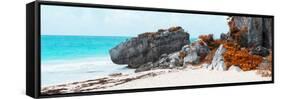 ¡Viva Mexico! Panoramic Collection - Caribbean Coastline in Tulum III-Philippe Hugonnard-Framed Stretched Canvas