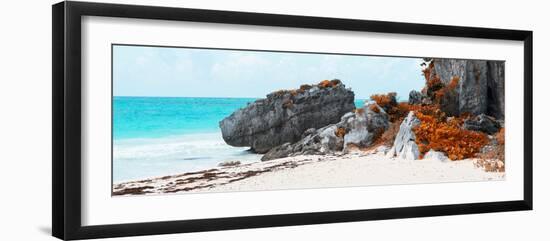 ¡Viva Mexico! Panoramic Collection - Caribbean Coastline in Tulum III-Philippe Hugonnard-Framed Premium Photographic Print