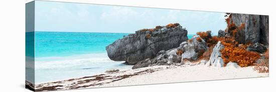 ¡Viva Mexico! Panoramic Collection - Caribbean Coastline in Tulum III-Philippe Hugonnard-Stretched Canvas