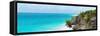 ¡Viva Mexico! Panoramic Collection - Caribbean Coastline in Tulum IV-Philippe Hugonnard-Framed Stretched Canvas