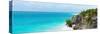 ¡Viva Mexico! Panoramic Collection - Caribbean Coastline in Tulum IV-Philippe Hugonnard-Stretched Canvas